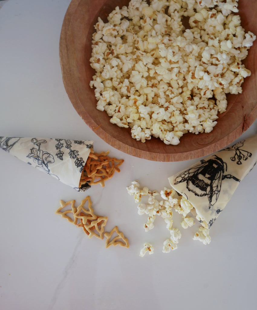 Beeswax wrap snack | 3 delicious popcorn flavours