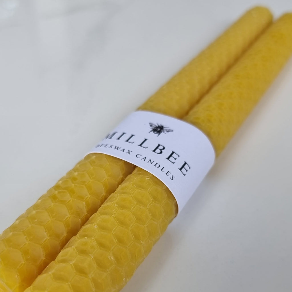 Beeswax {Pair} Classic Candles - millbee.com