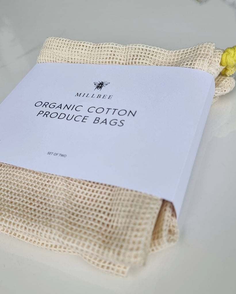 Organic cotton produce bags {pair} - millbee.com